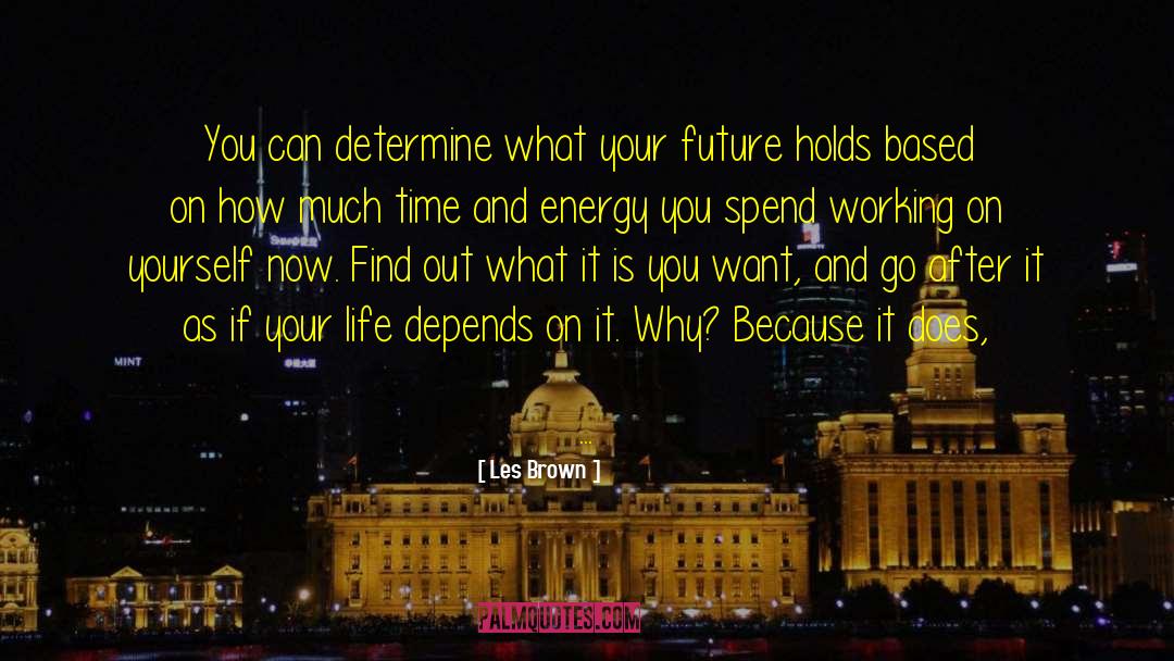 Les Brown Quotes: You can determine what your