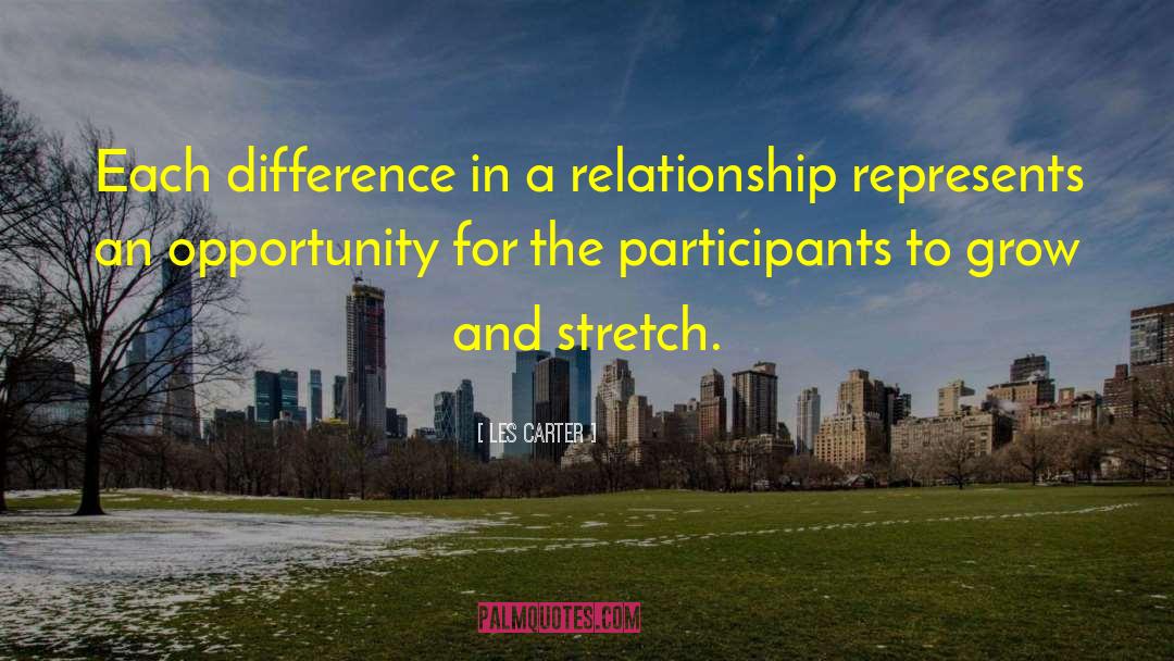 Les Carter Quotes: Each difference in a relationship