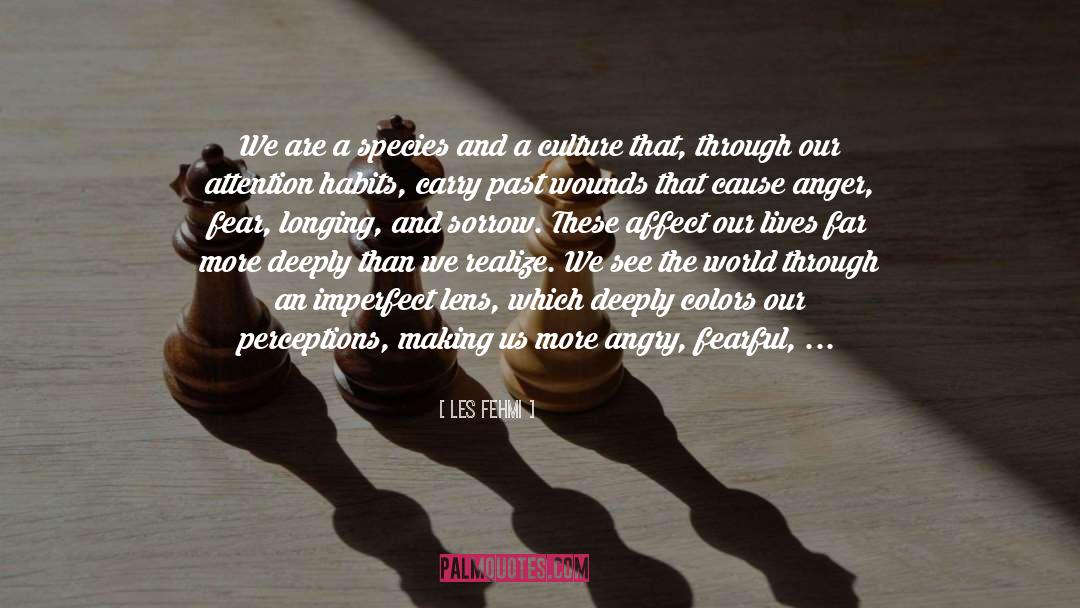 Les Fehmi Quotes: We are a species and