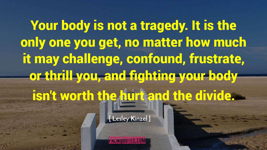 Lesley Kinzel Quotes: Your body is not a