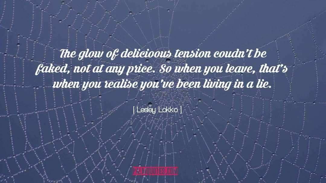 Lesley Lokko Quotes: The glow of delicioous tension