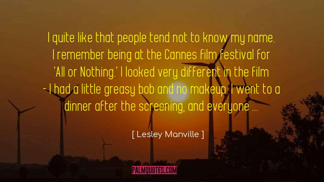 Lesley Manville Quotes: I quite like that people