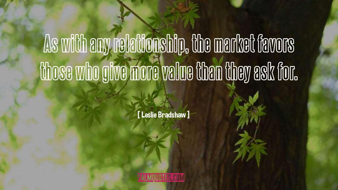 Leslie Bradshaw Quotes: As with any relationship, the