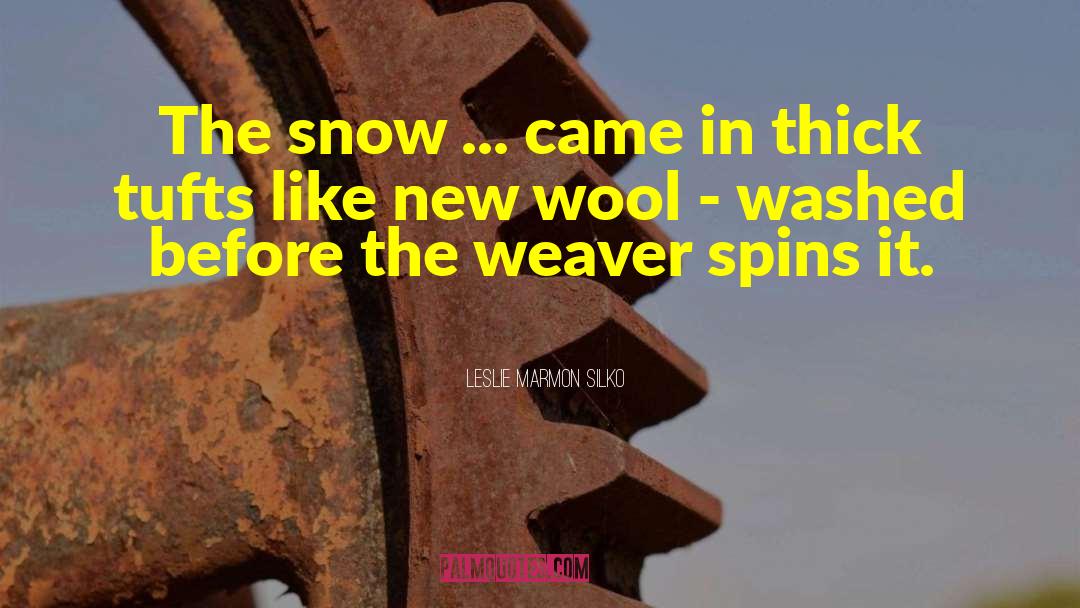 Leslie Marmon Silko Quotes: The snow ... came in