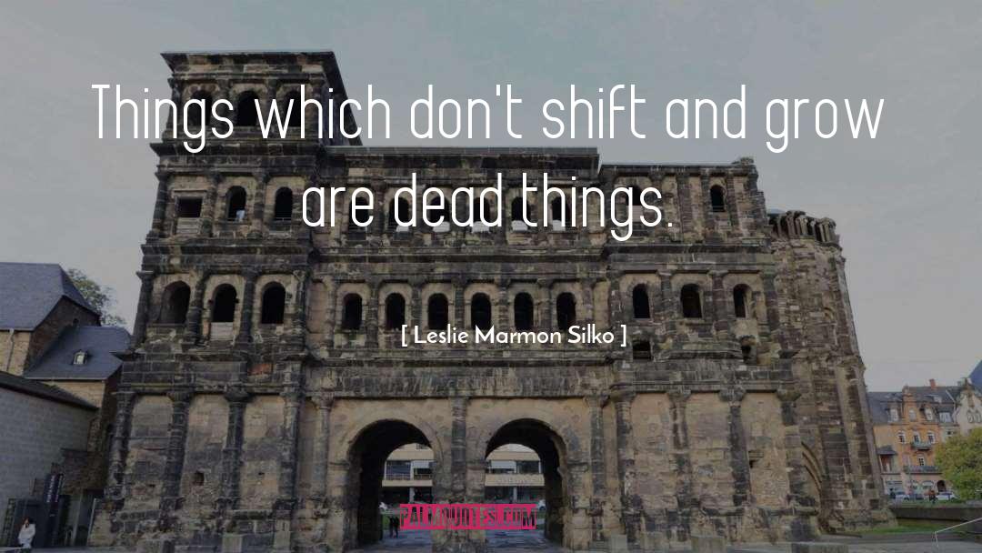 Leslie Marmon Silko Quotes: Things which don't shift and