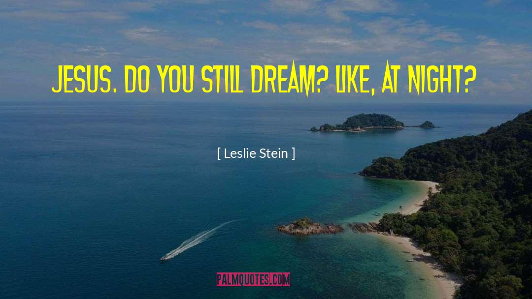Leslie Stein Quotes: Jesus. Do you still dream?