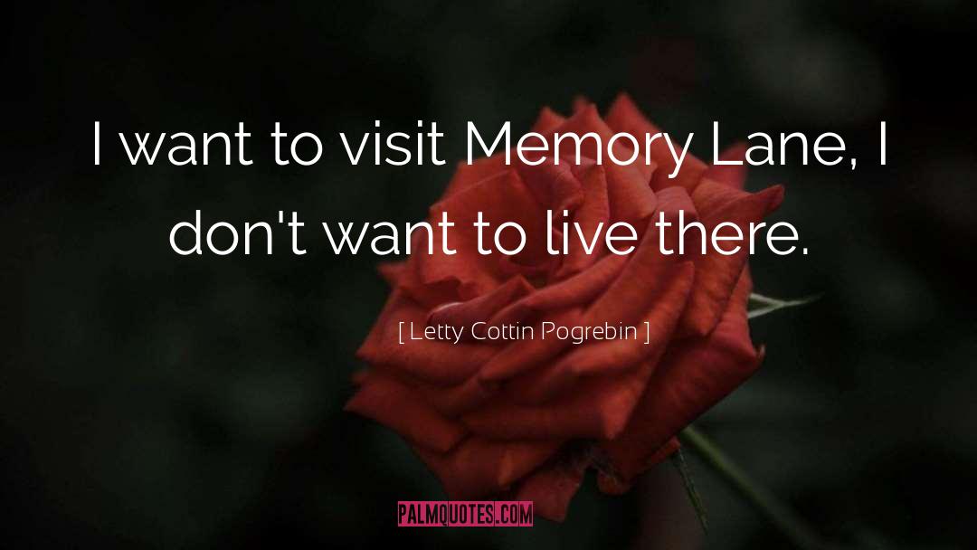 Letty Cottin Pogrebin Quotes: I want to visit Memory