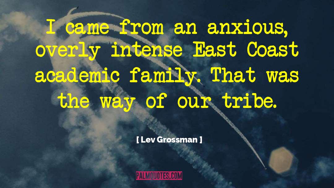 Lev Grossman Quotes: I came from an anxious,