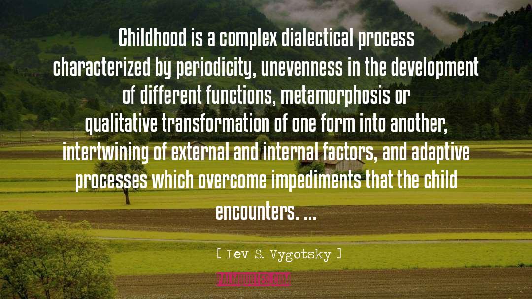 Lev S. Vygotsky Quotes: Childhood is a complex dialectical