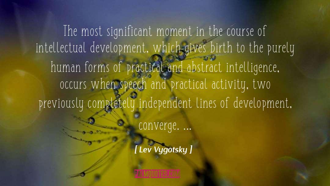 Lev Vygotsky Quotes: The most significant moment in