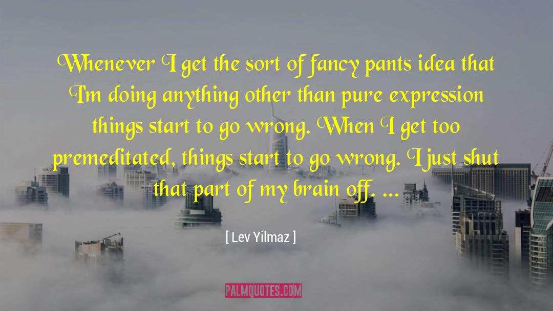 Lev Yilmaz Quotes: Whenever I get the sort