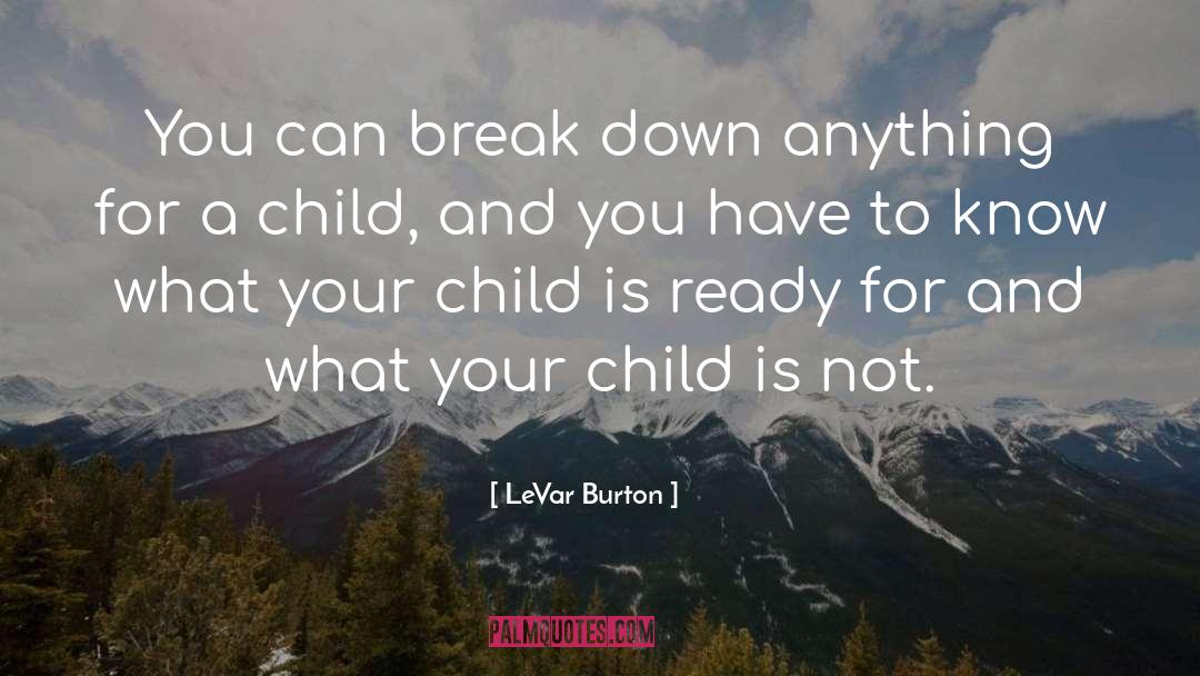 LeVar Burton Quotes: You can break down anything