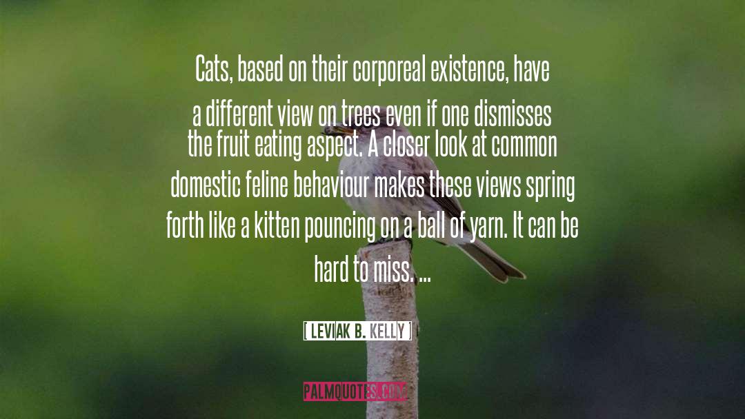 Leviak B. Kelly Quotes: Cats, based on their corporeal