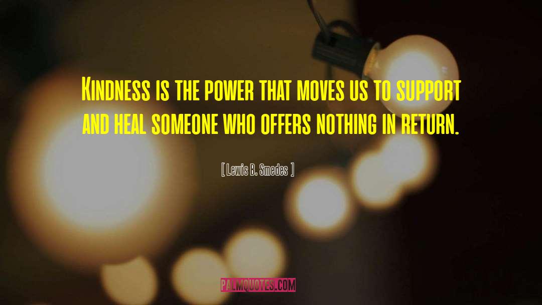 Lewis B. Smedes Quotes: Kindness is the power that