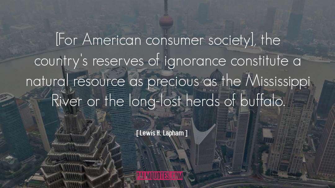 Lewis H. Lapham Quotes: [For American consumer society], the