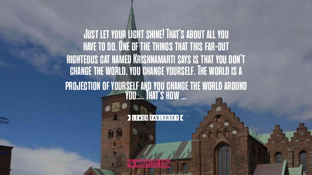 Lewis Yablonsky Quotes: Just let your light shine!
