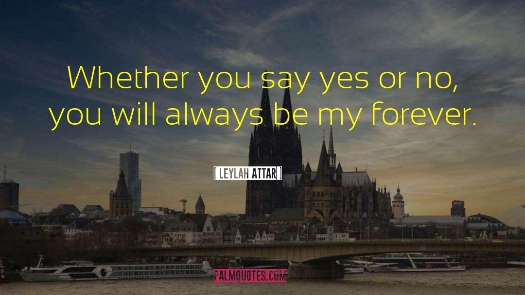 Leylah Attar Quotes: Whether you say yes or