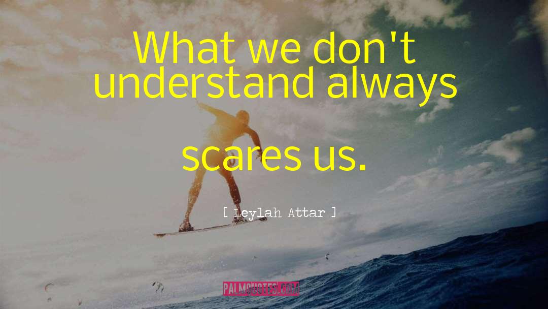 Leylah Attar Quotes: What we don't understand always
