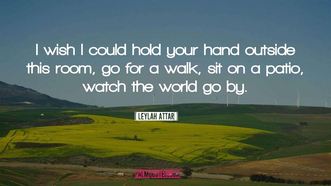 Leylah Attar Quotes: I wish I could hold