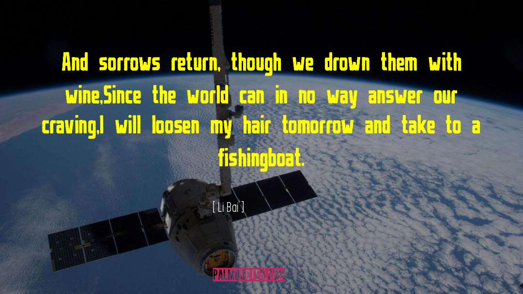 Li Bai Quotes: And sorrows return, though we