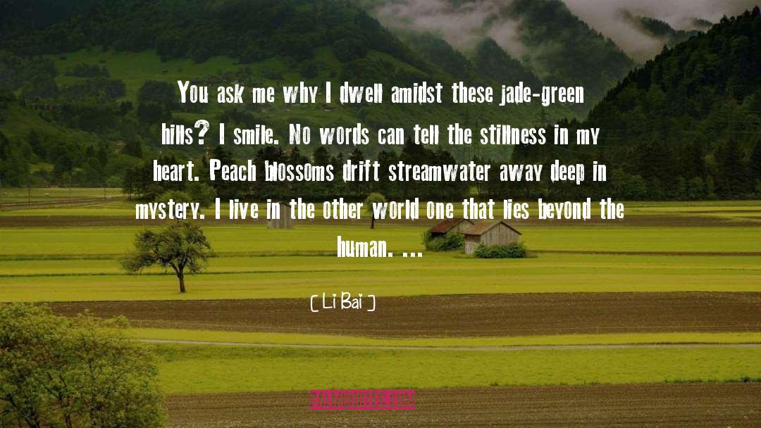 Li Bai Quotes: You ask me why I
