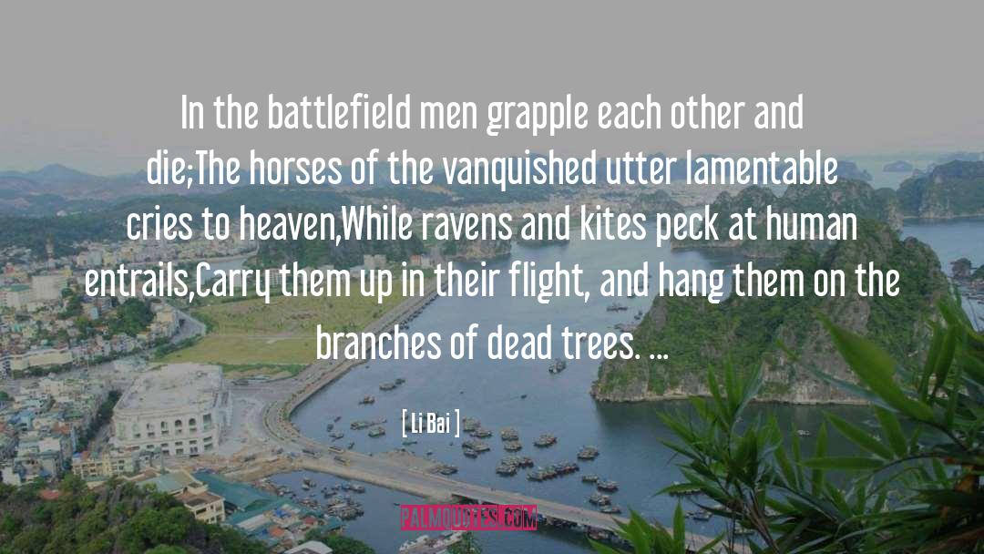 Li Bai Quotes: In the battlefield men grapple