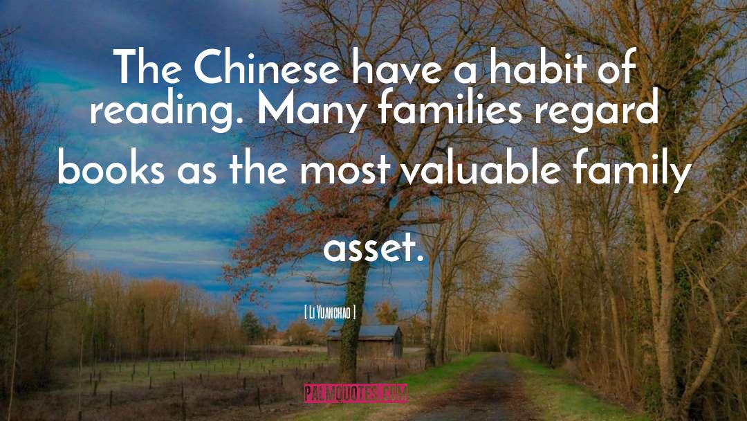 Li Yuanchao Quotes: The Chinese have a habit