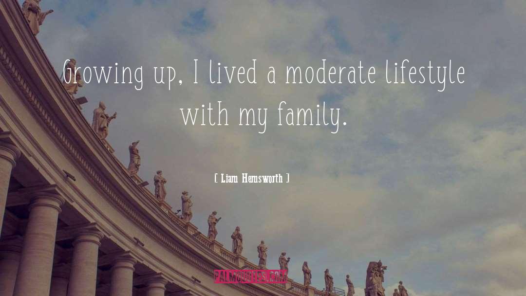 Liam Hemsworth Quotes: Growing up, I lived a