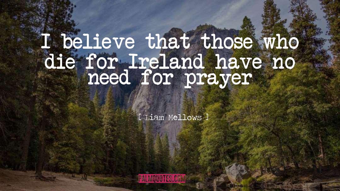 Liam Mellows Quotes: I believe that those who