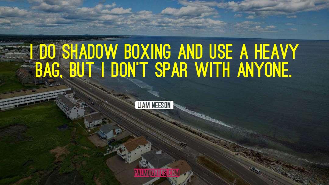 Liam Neeson Quotes: I do shadow boxing and