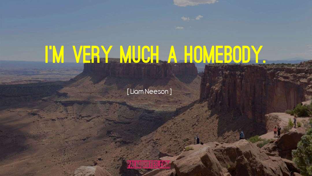 Liam Neeson Quotes: I'm very much a homebody.