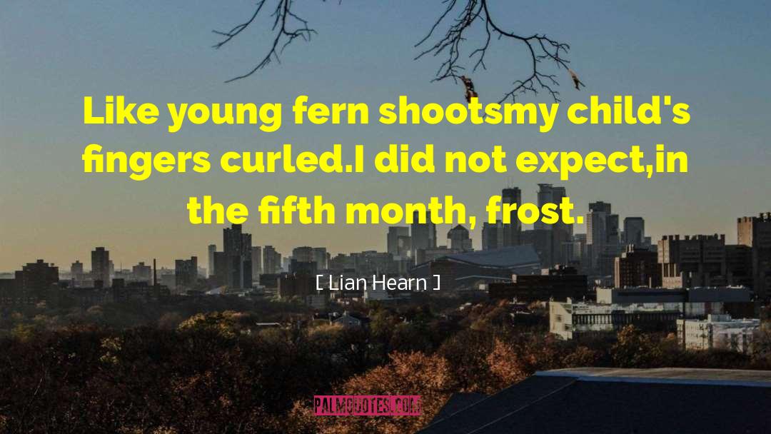 Lian Hearn Quotes: Like young fern shoots<br>my child's
