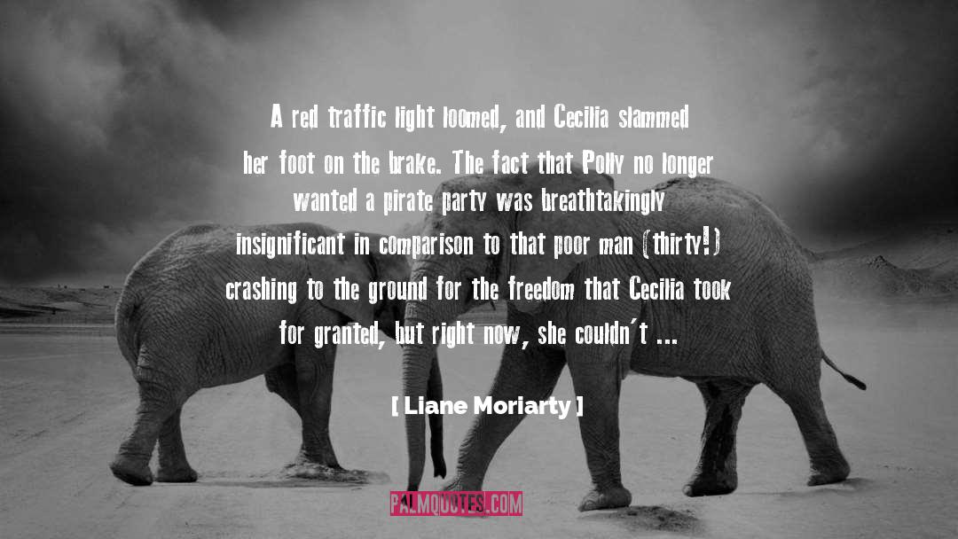 Liane Moriarty Quotes: A red traffic light loomed,