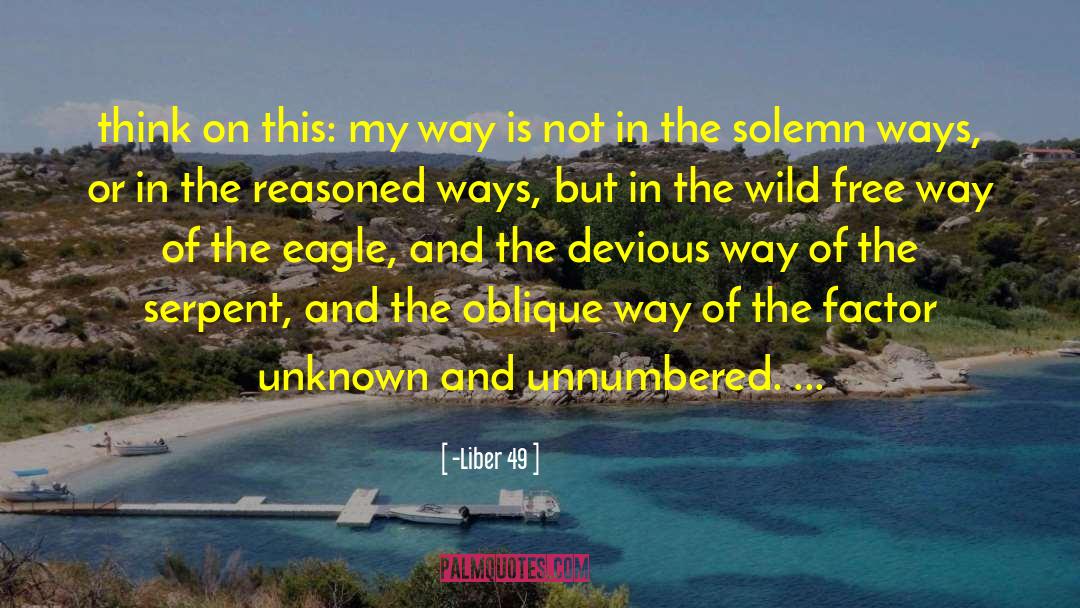-Liber 49 Quotes: think on this: my way