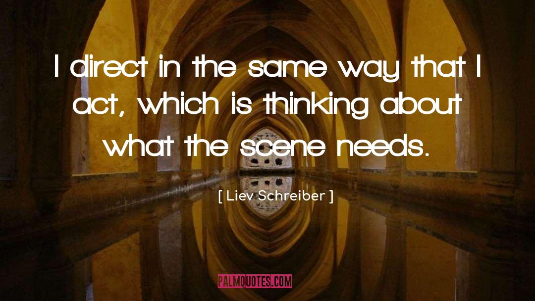 Liev Schreiber Quotes: I direct in the same