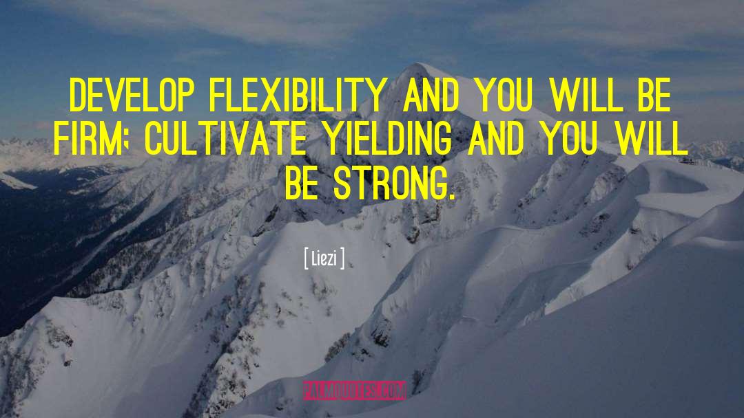 Liezi Quotes: Develop flexibility and you will
