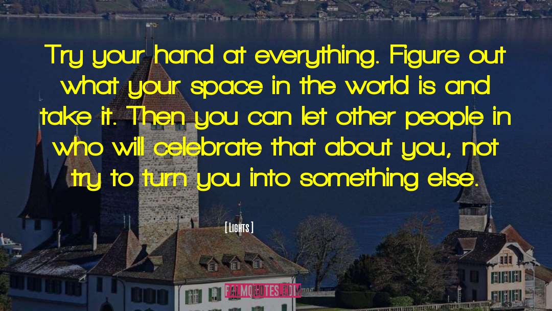 Lights Quotes: Try your hand at everything.