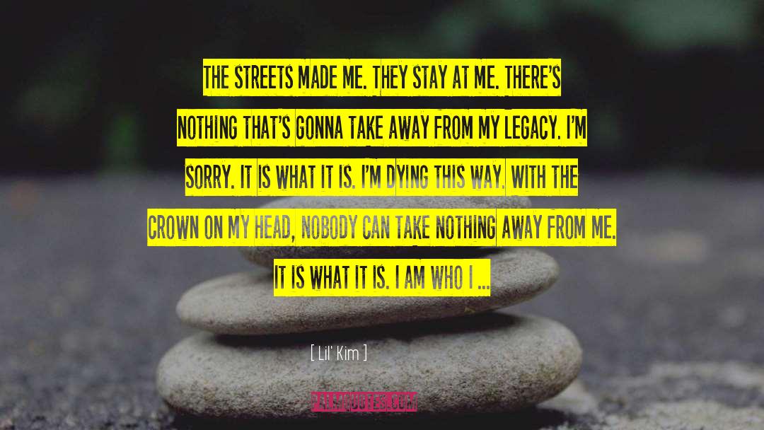 Lil' Kim Quotes: The streets made me. They