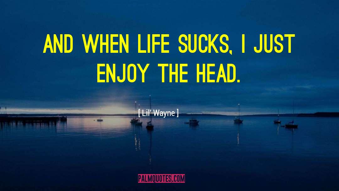 Lil' Wayne Quotes: And when life sucks, I