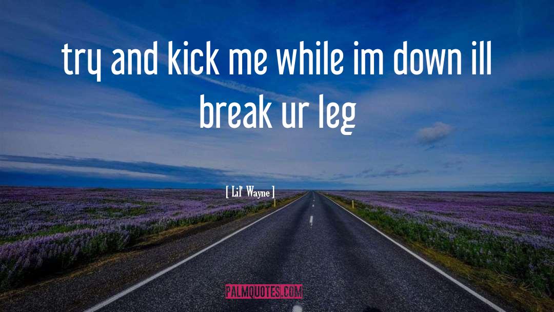 Lil' Wayne Quotes: try and kick me while