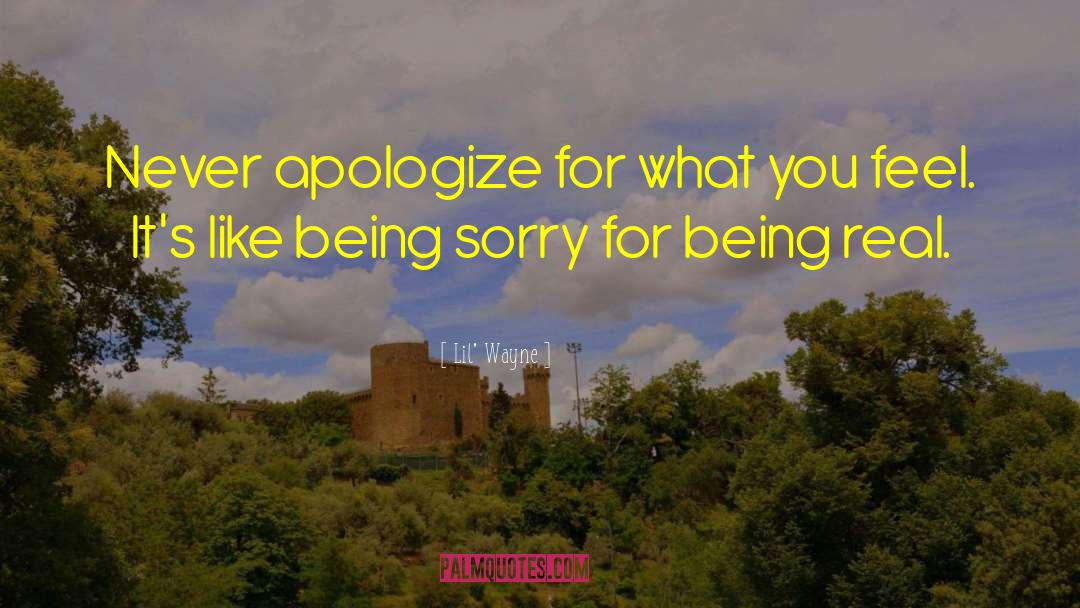 Lil' Wayne Quotes: Never apologize for what you