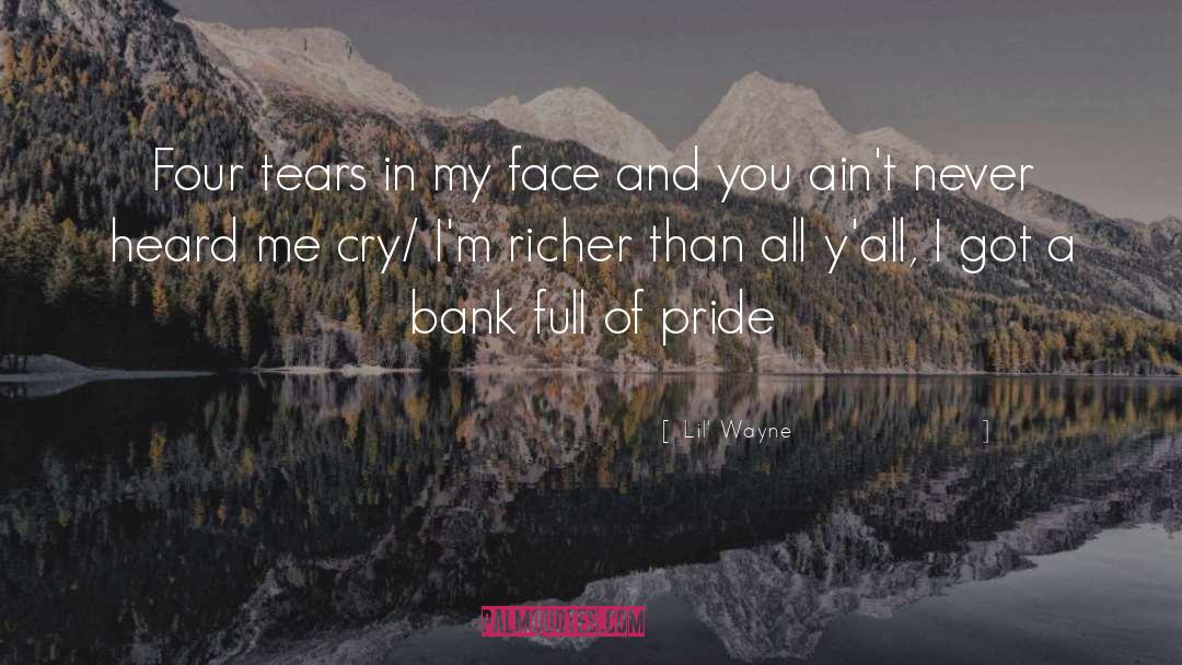 Lil' Wayne Quotes: Four tears in my face