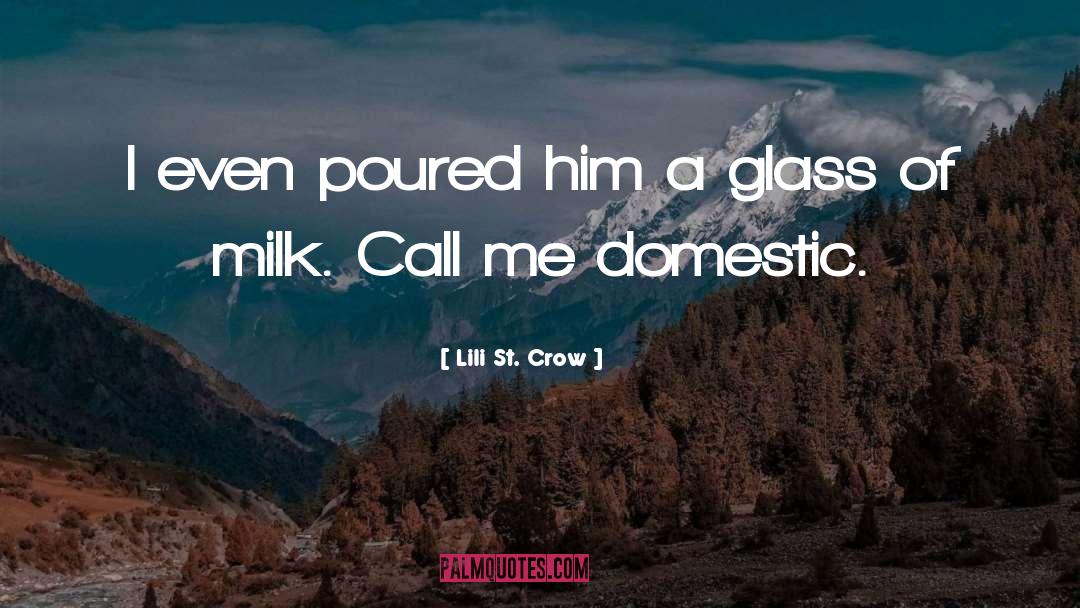 Lili St. Crow Quotes: I even poured him a