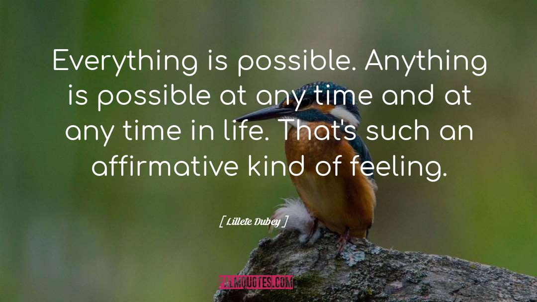 Lillete Dubey Quotes: Everything is possible. Anything is