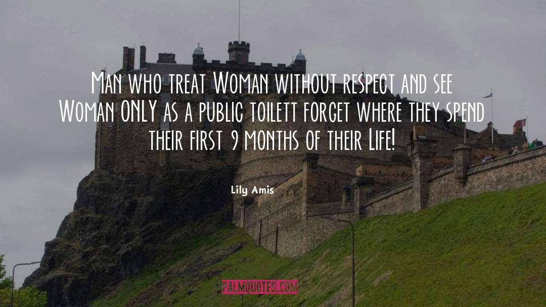 Lily Amis Quotes: Man who treat Woman without