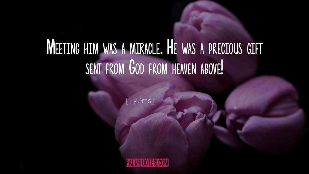 Lily Amis Quotes: Meeting him was a miracle.