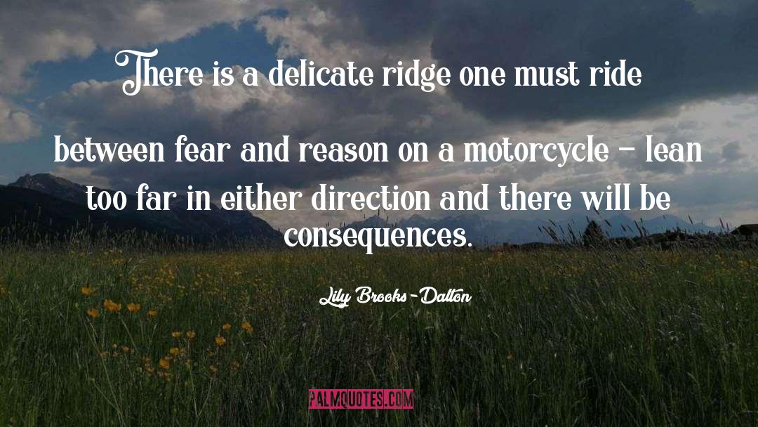 Lily Brooks-Dalton Quotes: There is a delicate ridge