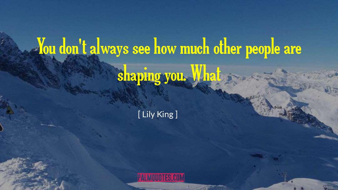 Lily King Quotes: You don't always see how
