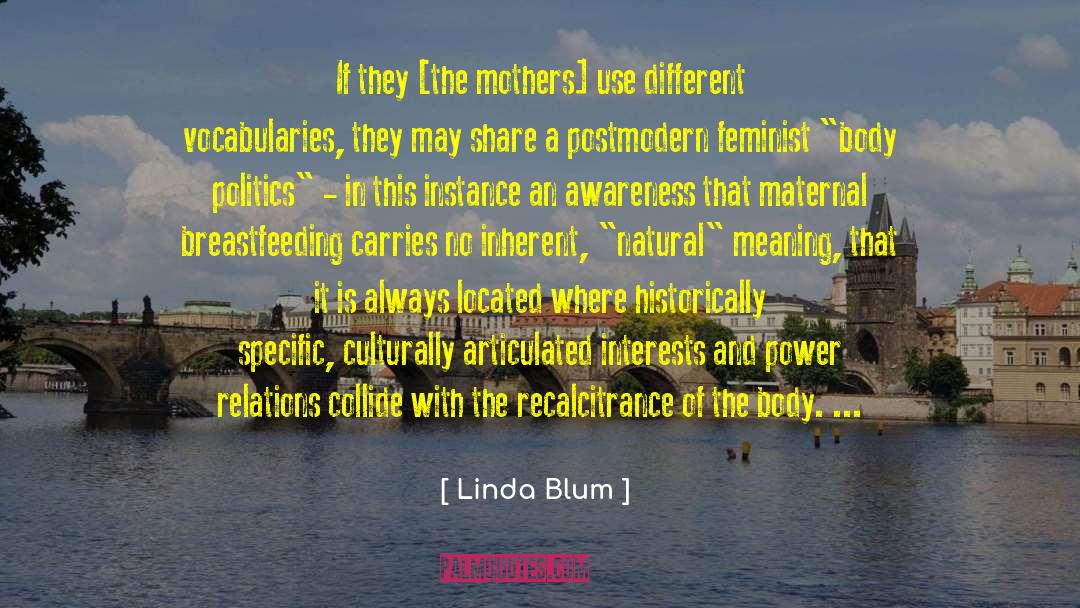 Linda Blum Quotes: If they [the mothers] use
