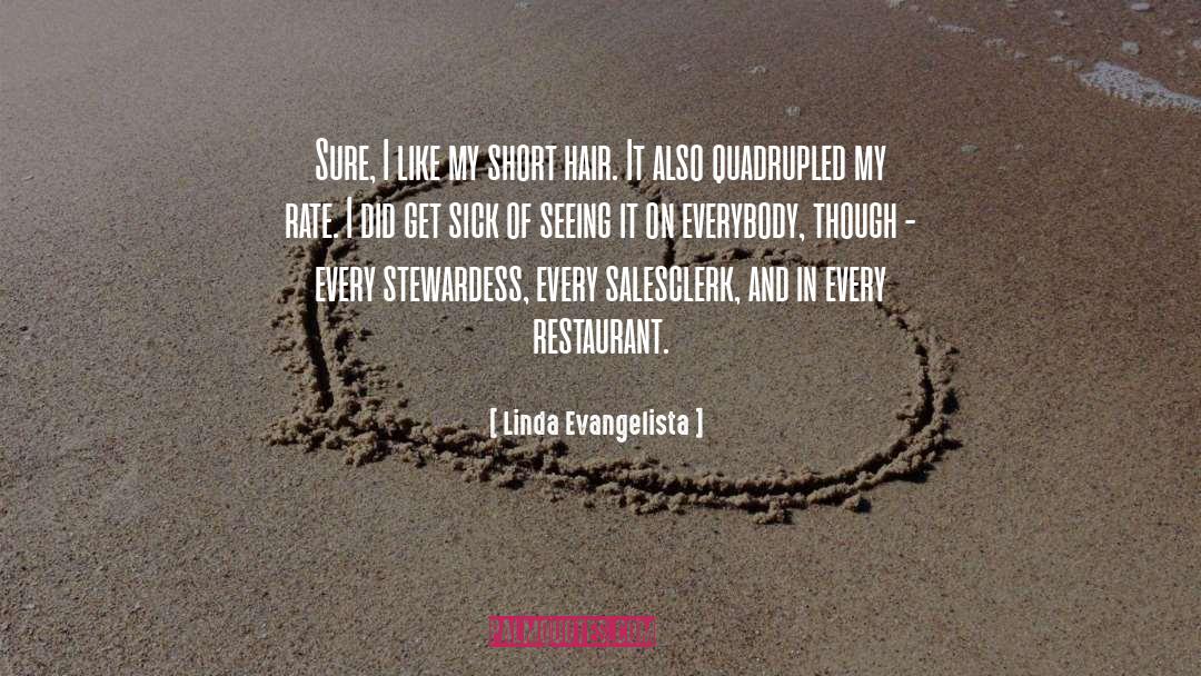 Linda Evangelista Quotes: Sure, I like my short